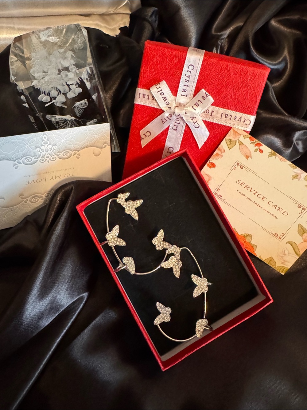 Sparkling Butterfly Earring Cuffs - Picture 3 of 12